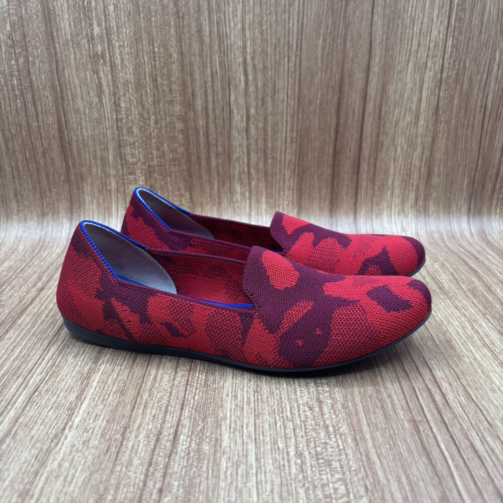 Rothy's The Loafer‎ Red Camo Slip On Shoes Women's Size US 6